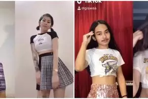 7 Potret lucu Giswaldani seleb Tik Tok tiru penampilan artis Indonesia