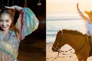 10 Gaya Nagita liburan di Sumba, taksiran harga outfitnya fantastis