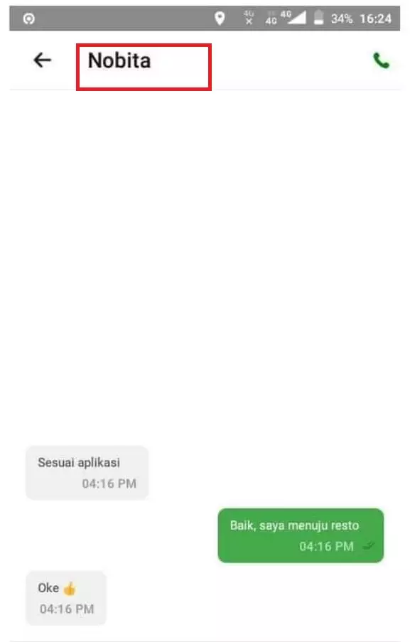 Nama penumpang ojek online © Instagram Nama penumpang ojek online © Instagram