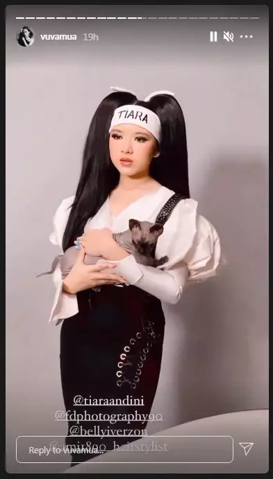 pemotretan Tiara Andini dengan binatang ©Instagram pemotretan Tiara Andini dengan binatang ©Instagram