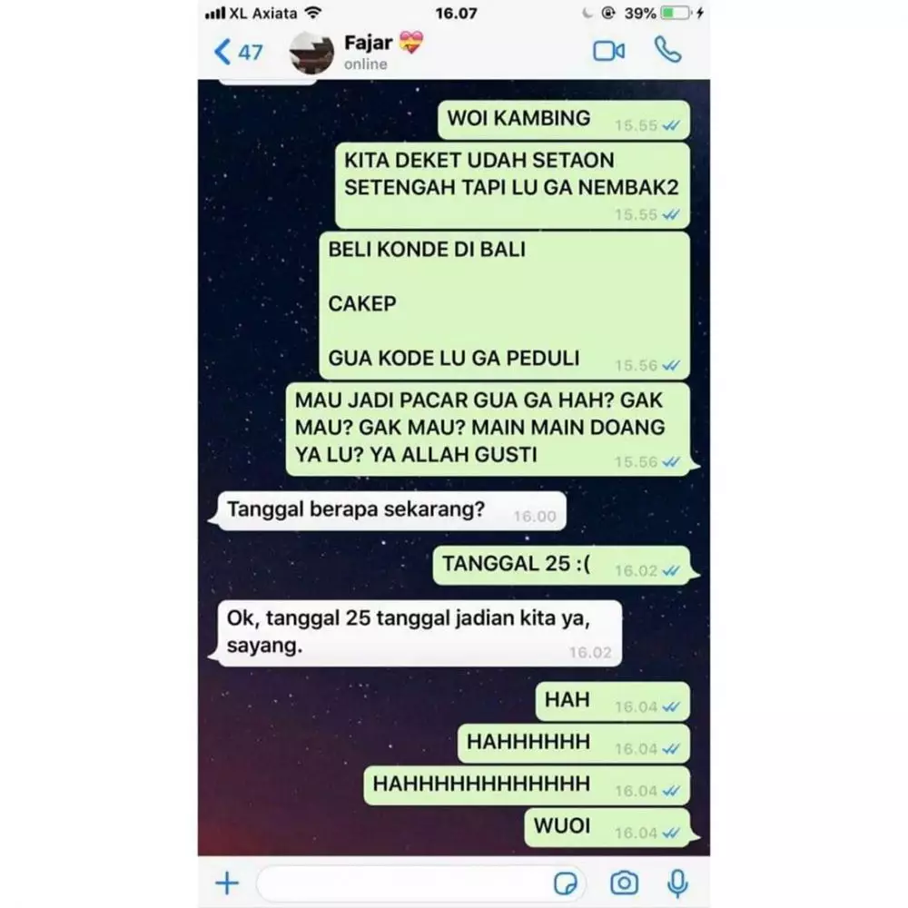 Chat kalau pacar lagi ngambek © berbagai sumber Chat kalau pacar lagi ngambek © berbagai sumber