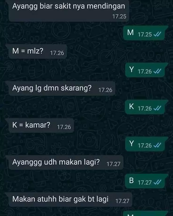 Chat kalau pacar lagi ngambek © berbagai sumber Chat kalau pacar lagi ngambek © berbagai sumber