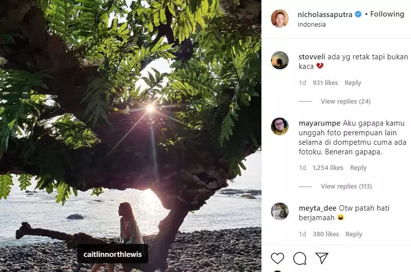 6 potret kebersamaan nico dan caitlin © Instagram