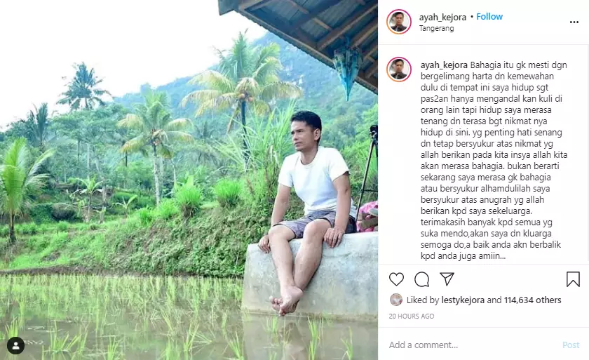 ungkapan ayah Lesty Kejora bikin haru Instagram ungkapan ayah Lesty Kejora bikin haru Instagram