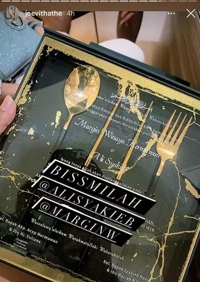 Undangan nikah Ali Syakieb  Instagram