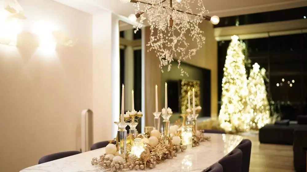 dekorasi Natal rumah Sandra Dewi © Instagram