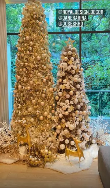 dekorasi Natal rumah Sandra Dewi © Instagram