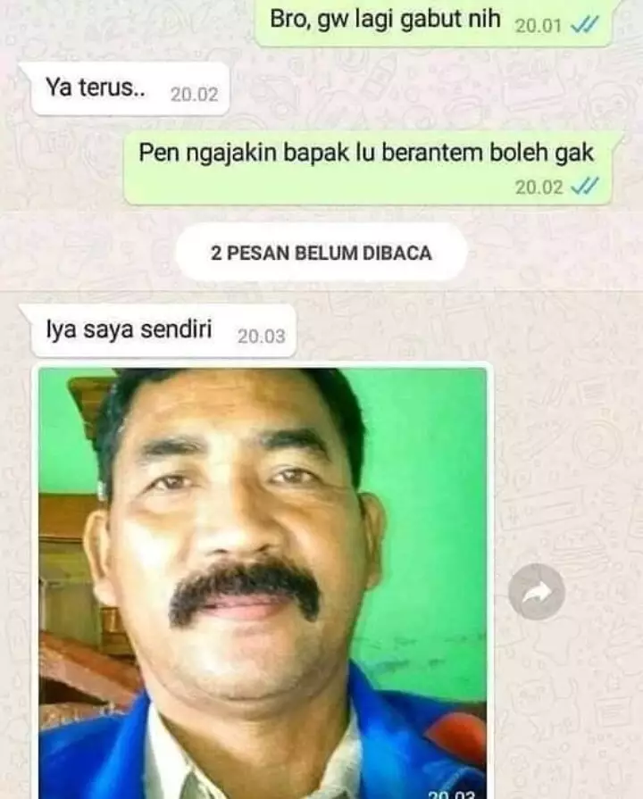 Chat lucu ngerjain teman © Twitter