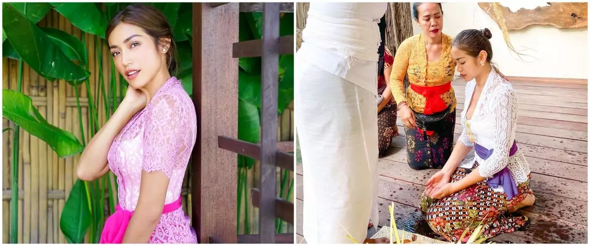 10 Momen Jessica Iskandar jalani prosesi melukat di Bali, tuai pujian