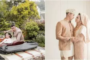 6 Potret prewedding Ali Syakieb dan Margin Wieheerm dengan busana adat