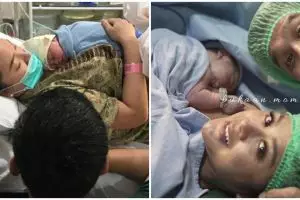 Momen bahagia 6 pedangdut melahirkan anak pertama, penuh perjuangan