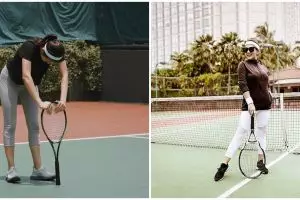 Gaya 7 seleb cantik saat main tenis, Syahrini terlihat cetar