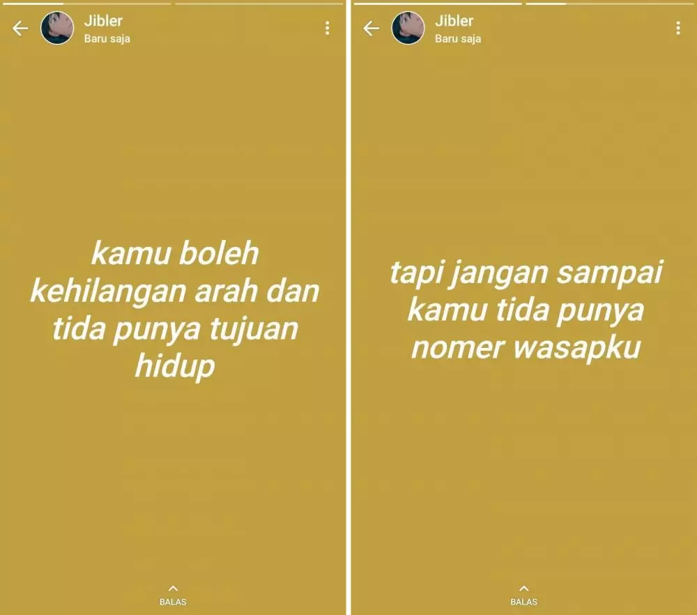 Kata mutiara di status WA © Twitter