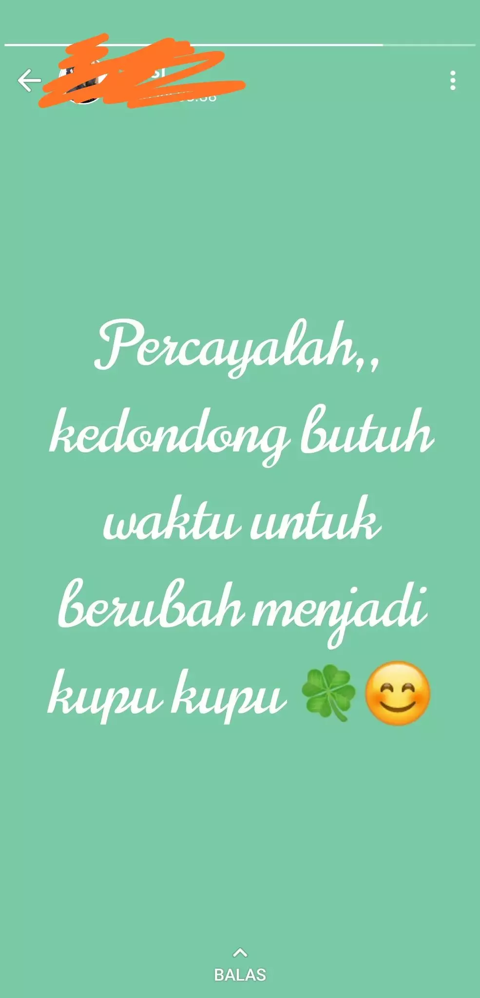 Kata mutiara di status WA © Twitter