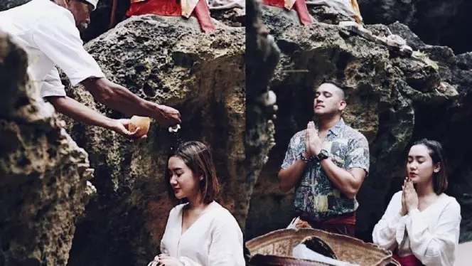 seleb ikuti tradisi melukat © berbagai sumber seleb ikuti tradisi melukat © berbagai sumber