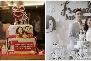 Potret kue baby shower 10 seleb ini unik, bikin sayang dimakan