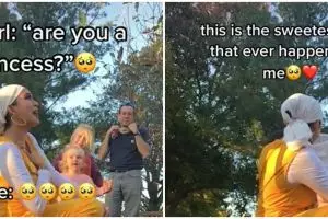 Aksi wanita bertemu gadis kecil saat photoshoot ini bikin salut