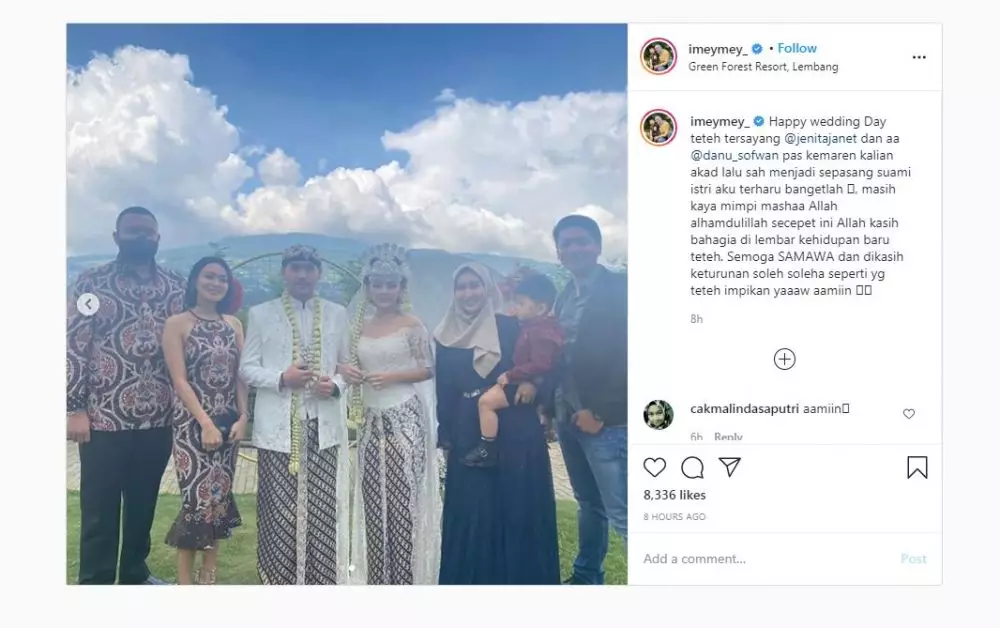 Wika Salim dan pria kondangan © 2020 brilio.net Instagram