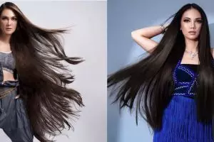 7 Gaya pemotretan seleb dengan rambut panjang, bak boneka barbie