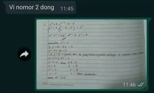 Chat saat teman minta contekan berbagai sumber Chat saat teman minta contekan berbagai sumber