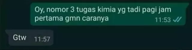 Chat saat teman minta contekan berbagai sumber Chat saat teman minta contekan berbagai sumber