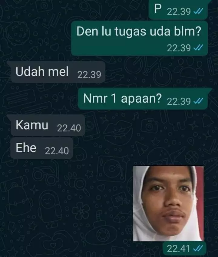 Chat saat teman minta contekan berbagai sumber Chat saat teman minta contekan berbagai sumber