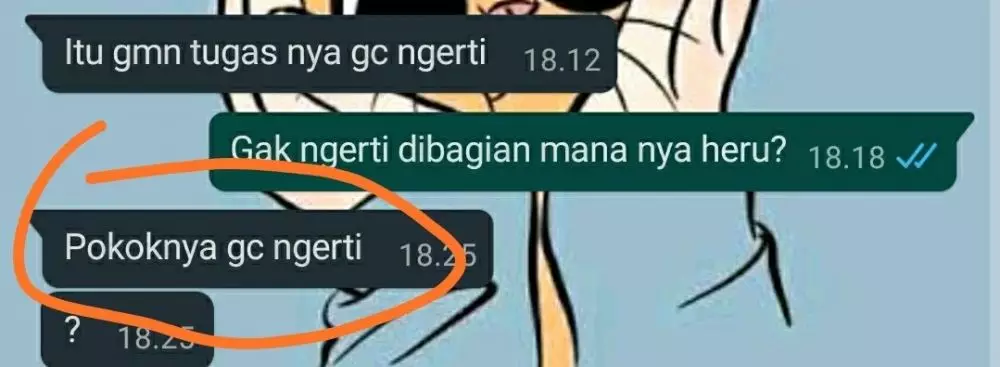 Chat saat teman minta contekan berbagai sumber Chat saat teman minta contekan berbagai sumber