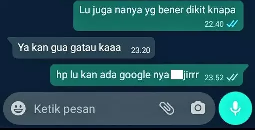 Chat saat teman minta contekan berbagai sumber Chat saat teman minta contekan berbagai sumber