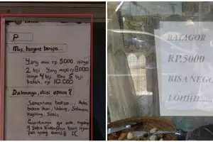 10 Pemberitahuan lucu pakai kertas di warung ini bikin pembeli senyum