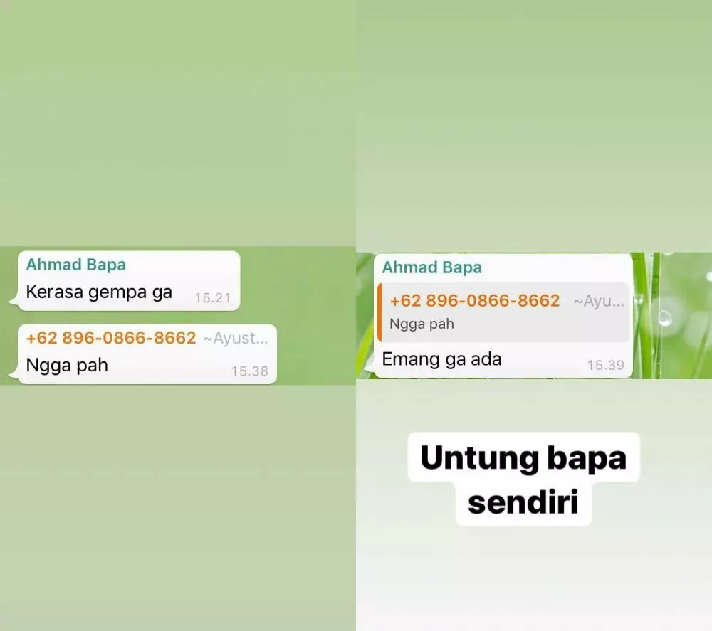 Chat iseng dari orangtua © Twitter