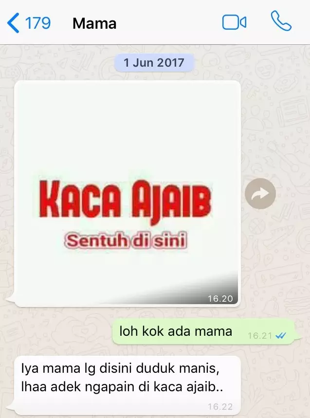 Chat iseng dari orangtua © Twitter