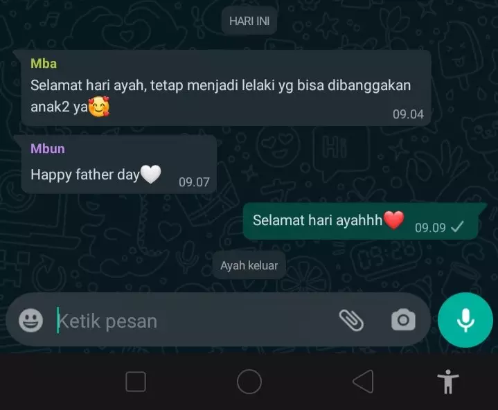 selamat hari ayah © Twitter