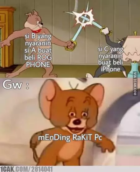 meme mending rakit pc berbagai sumber