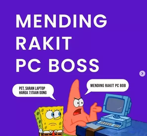 meme mending rakit pc berbagai sumber