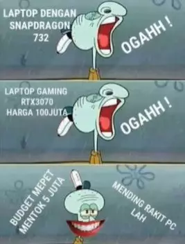 meme mending rakit pc berbagai sumber