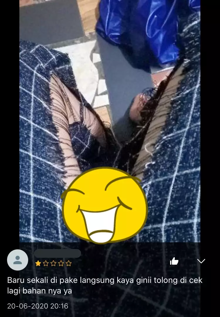 Review bahan produk olshop © Twitter