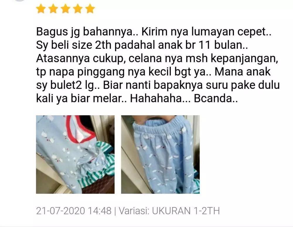 Review bahan produk olshop © Twitter