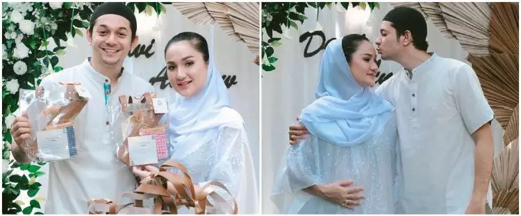 8 Momen syukuran 4 bulan kehamilan anak pertama Tengku Dewi Putri