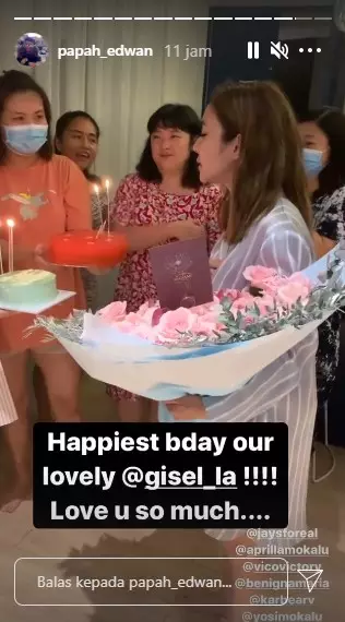 Momen kejutan ultah Gisella Anastasia © Instagram