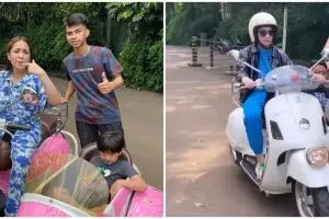 8 Potret Nagita Slavina mengendarai motor, gayanya curi perhatian