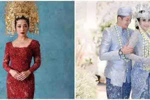 Bukan warna putih, kebaya 10 seleb saat menikah ini curi perhatian