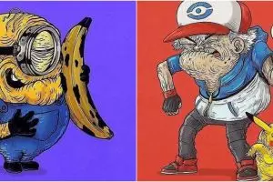 10 Potret karakter kartun diedit tampak jadi tua, absurd abis