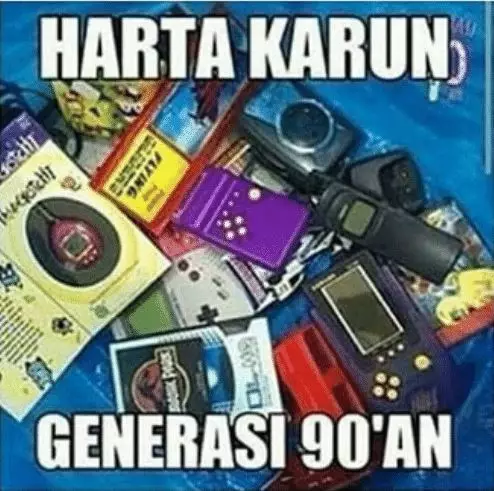 meme harta karun anak 90an Berbagai sumber