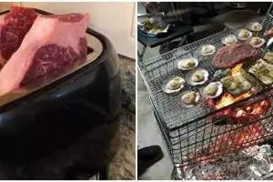 10 Potret absurd orang bakar daging ini bikin geleng kepala