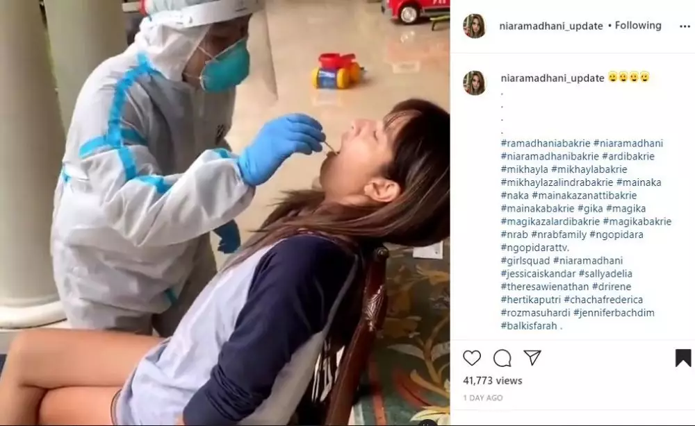 nia swab nangis © Instagram