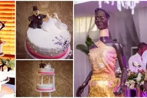 10 Potret wedding cake gagal ini bikin pengantin cemberut seharian