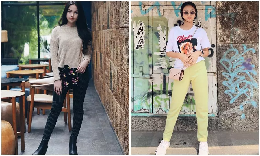 beda gaya ansellma dan aisyah © Instagram beda gaya ansellma dan aisyah © Instagram