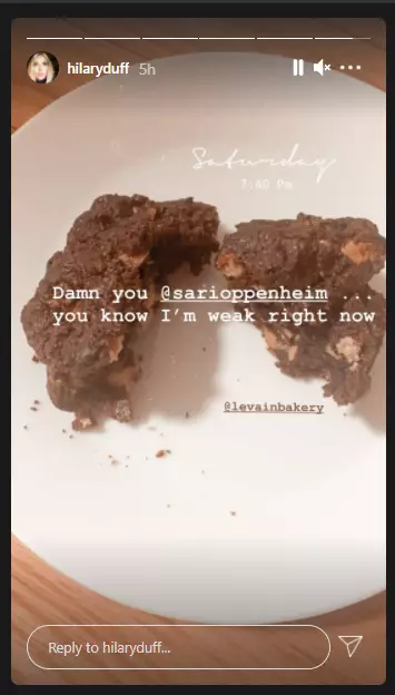 momen Hilary Duff jalani karantina karena Covid-19 Instagram