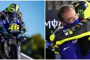 10 Momen perpisahan Valentino Rossi & Tim Pabrikan Yamaha, penuh haru