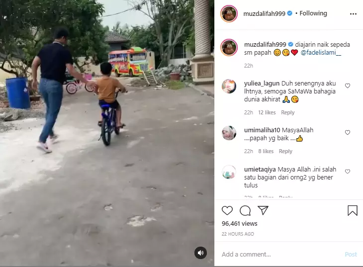 Aksi Fadel Islami ajarin anak naik sepeda tuai pujian Instagram Aksi Fadel Islami ajarin anak naik sepeda tuai pujian Instagram